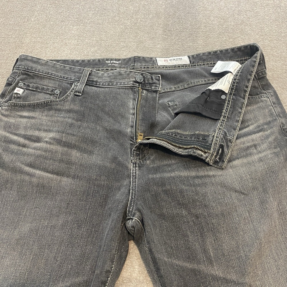 AG Adriano Goldschmied The Everett Slim Straight Jeans Mens 38 Fits 39x29 Gray